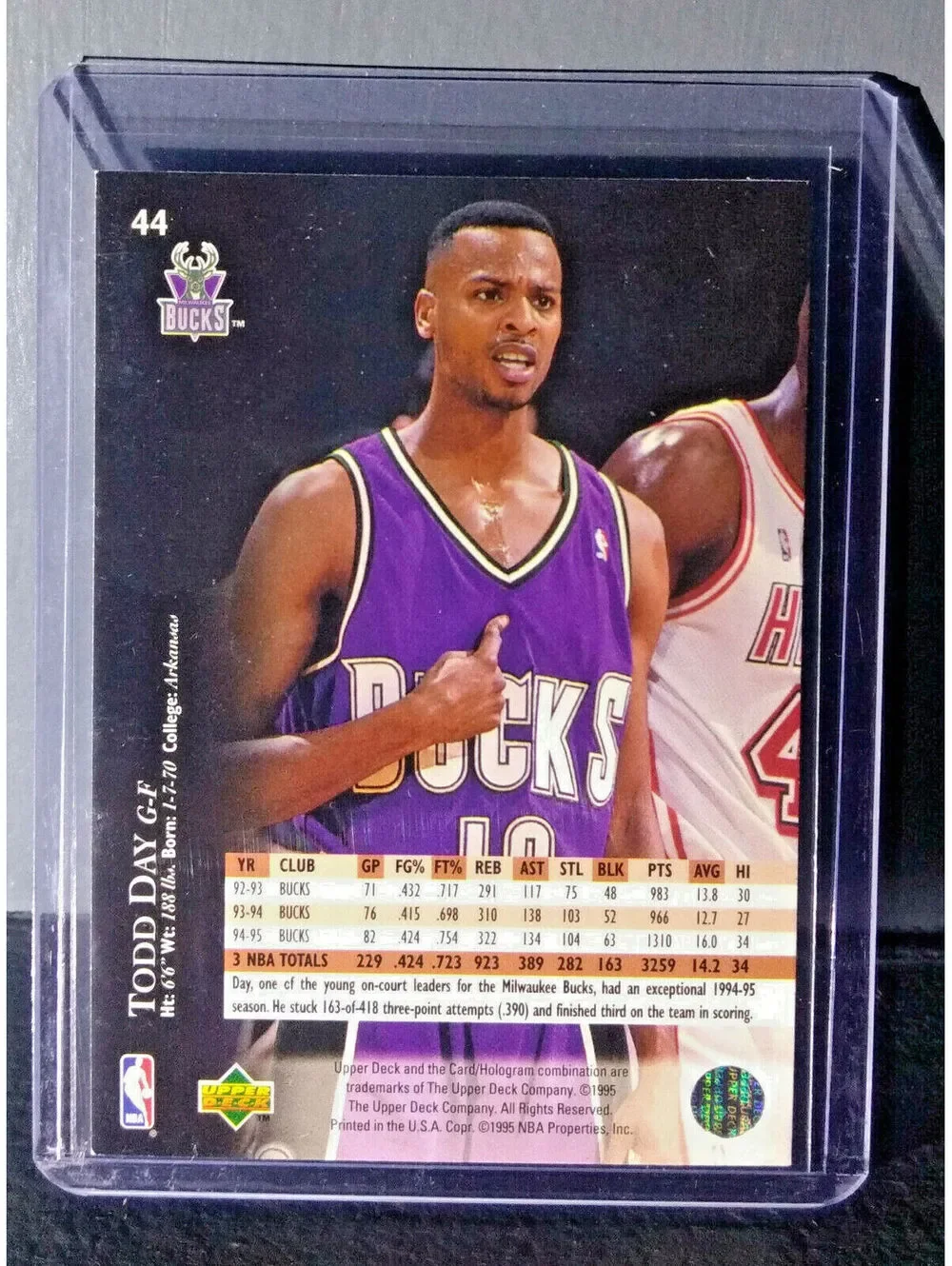 1995-96 Upper Deck Todd Day #44 Basketball Card
